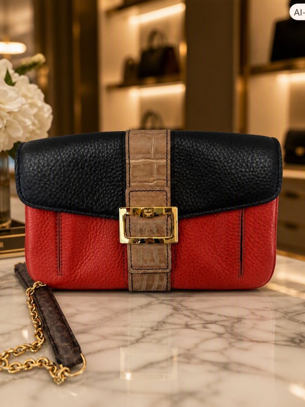 MCM Leather Colorblock Crossbody/Shoulder Bag - Picture 15 of 15